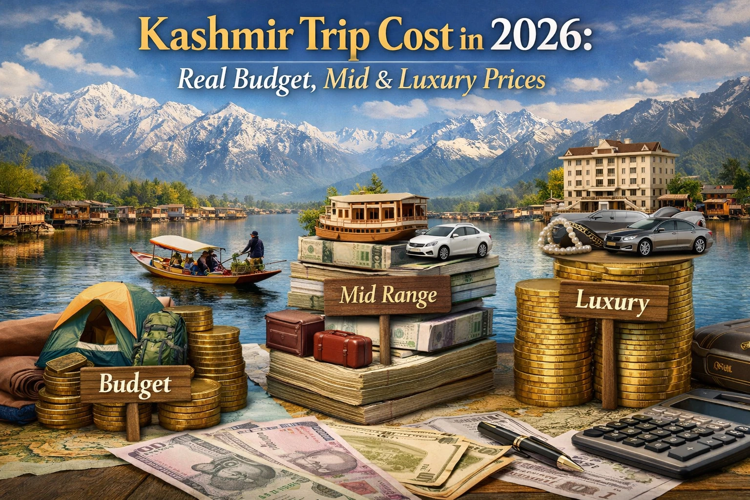 Kashmir Trip Cost in 2026: Real Budget, Mid-Range & Luxury Prices